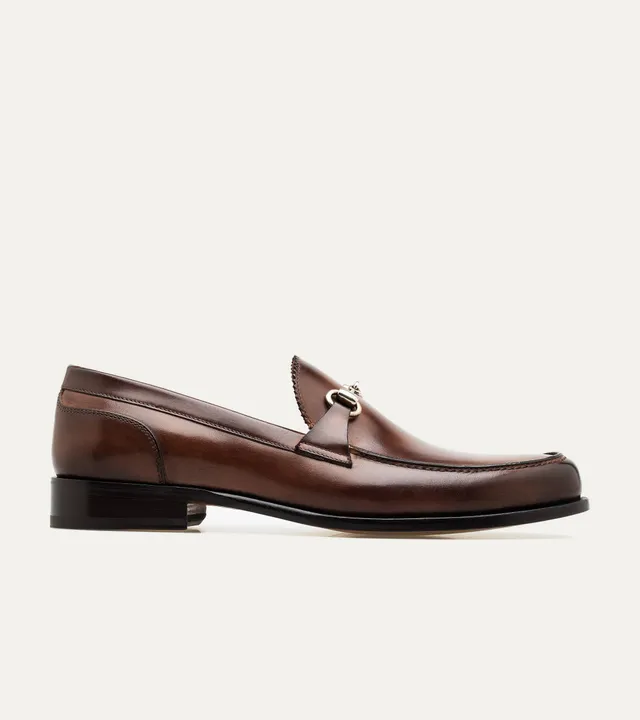 Ace Marks Simon Bit Mocassino Uomo Pelle Marrone Morso