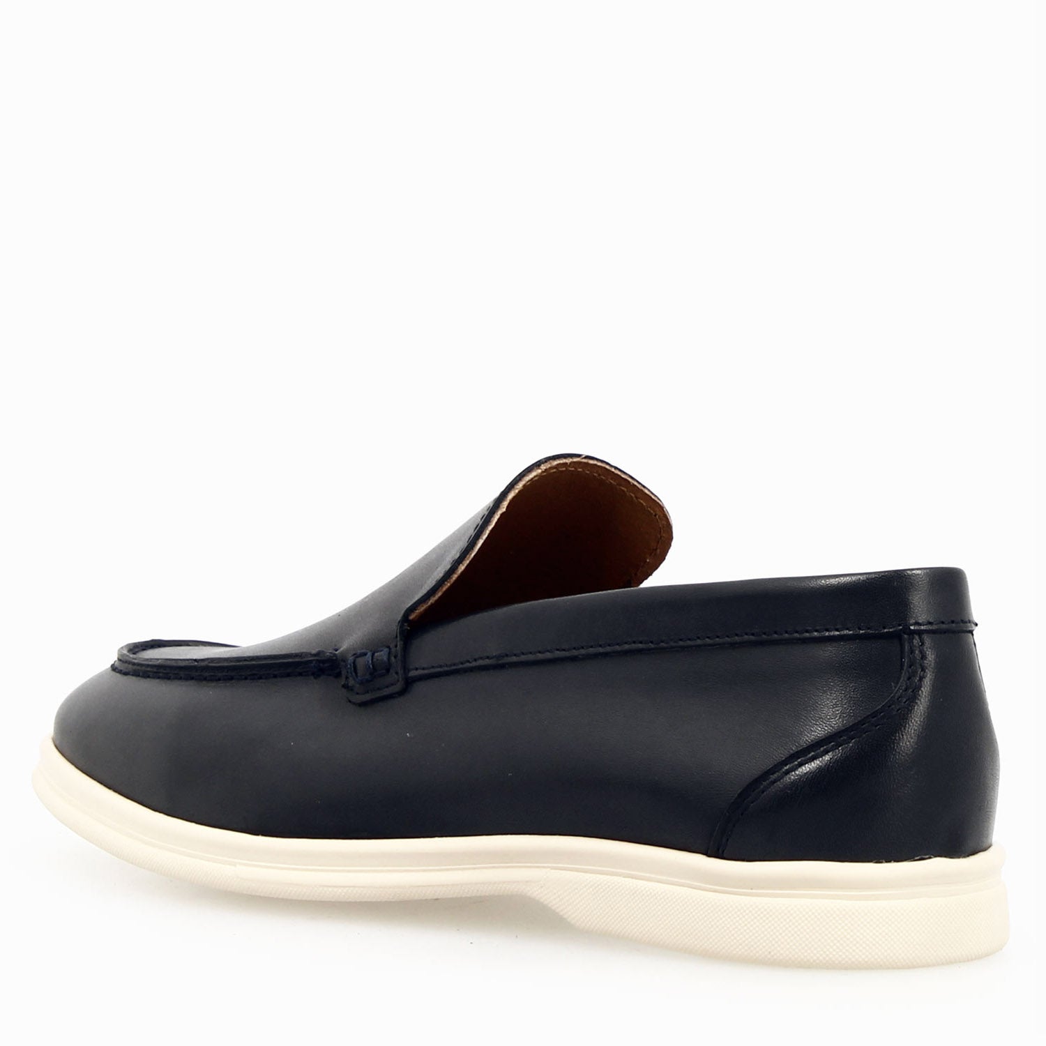 Leonardo Shoes Elite mocassino uomo pelle blu navy