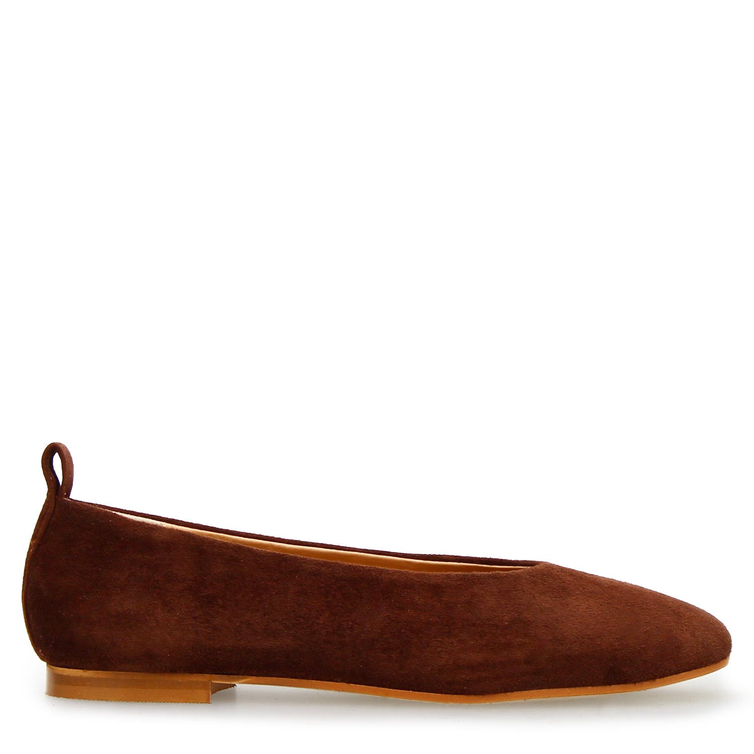 Leonardo Venere ballerine donna camoscio marrone