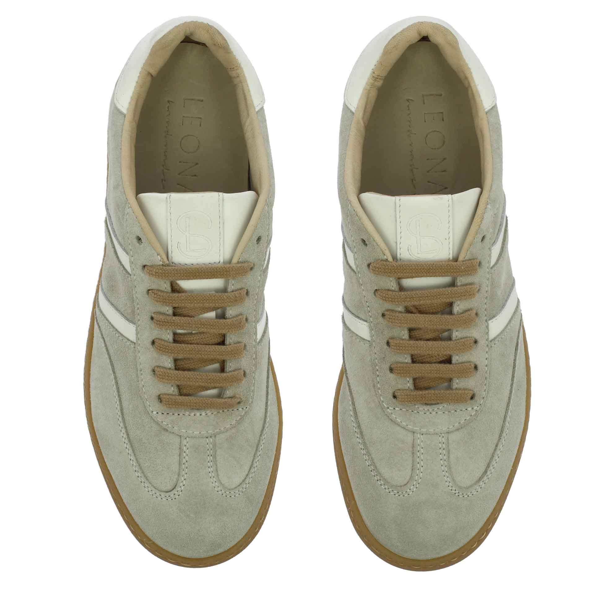 Leonardo Shoes Bizantina C sneakers donna grigio camoscio