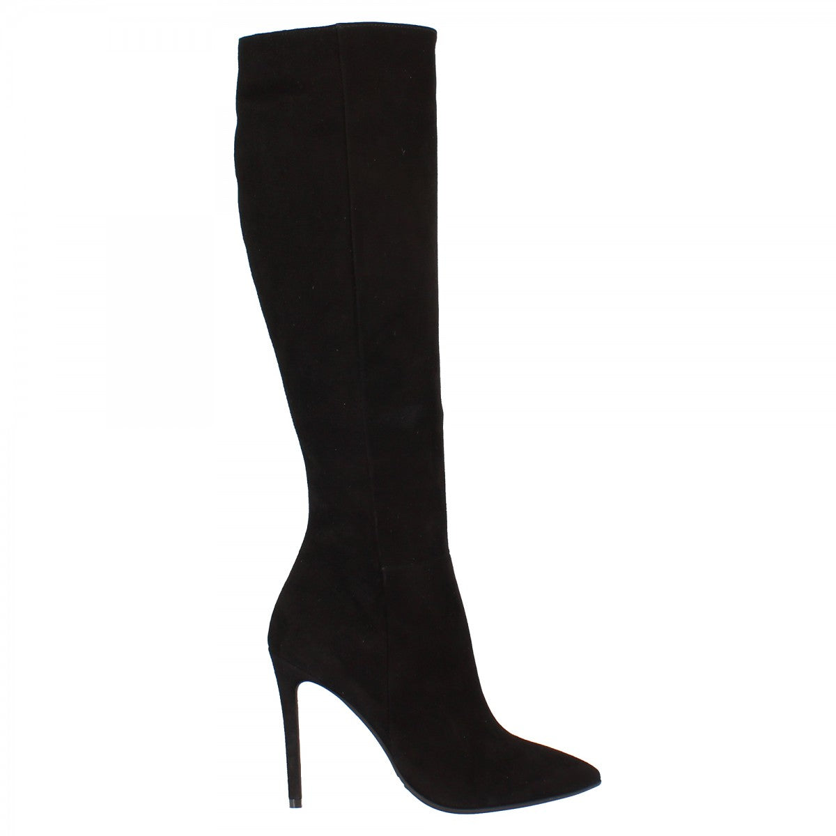 Leonardo Shoes Stivali donna camoscio nero tacco spillo 12 cm