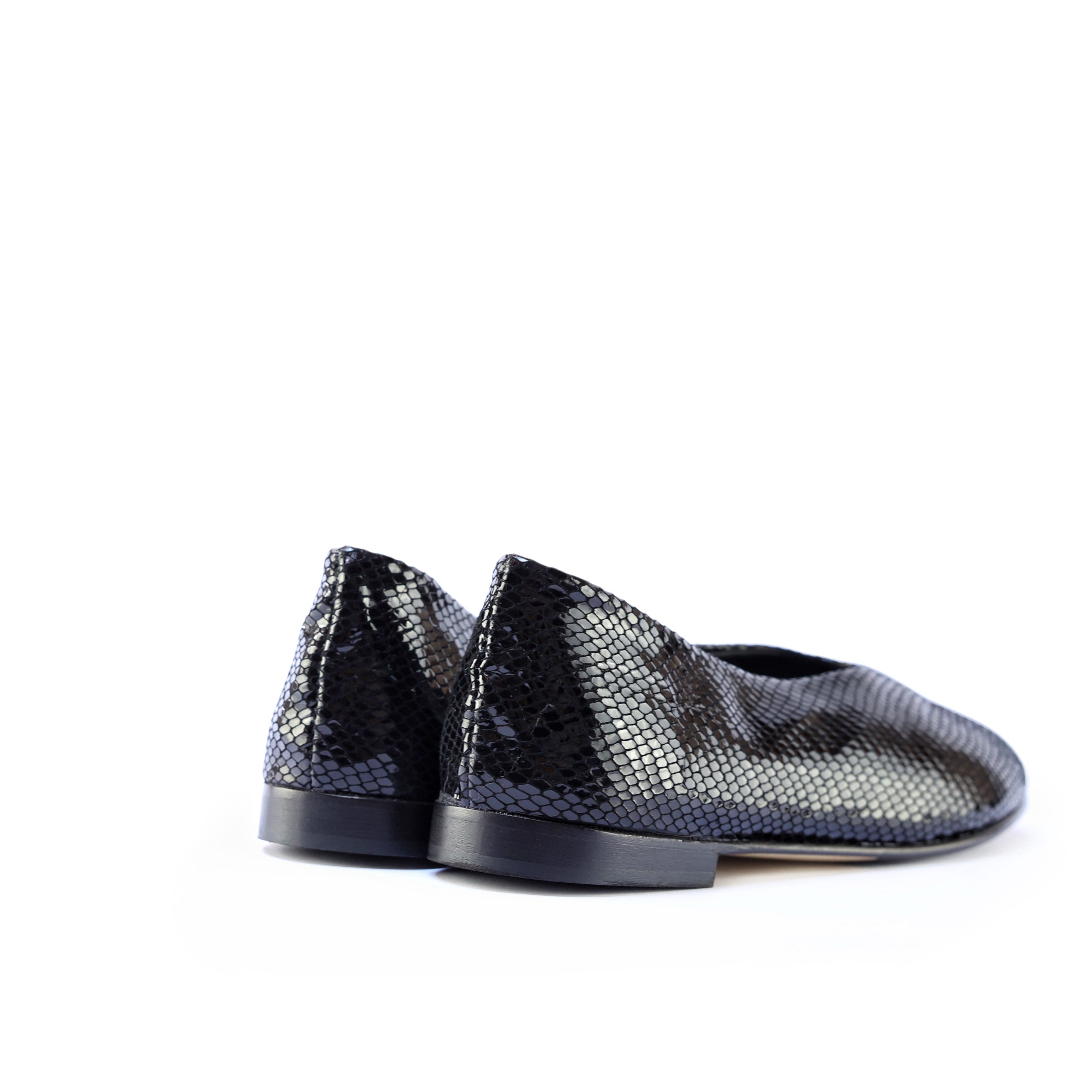 Ton Goût Lau ballerine nere 37 nappa serpente tacco 2cm