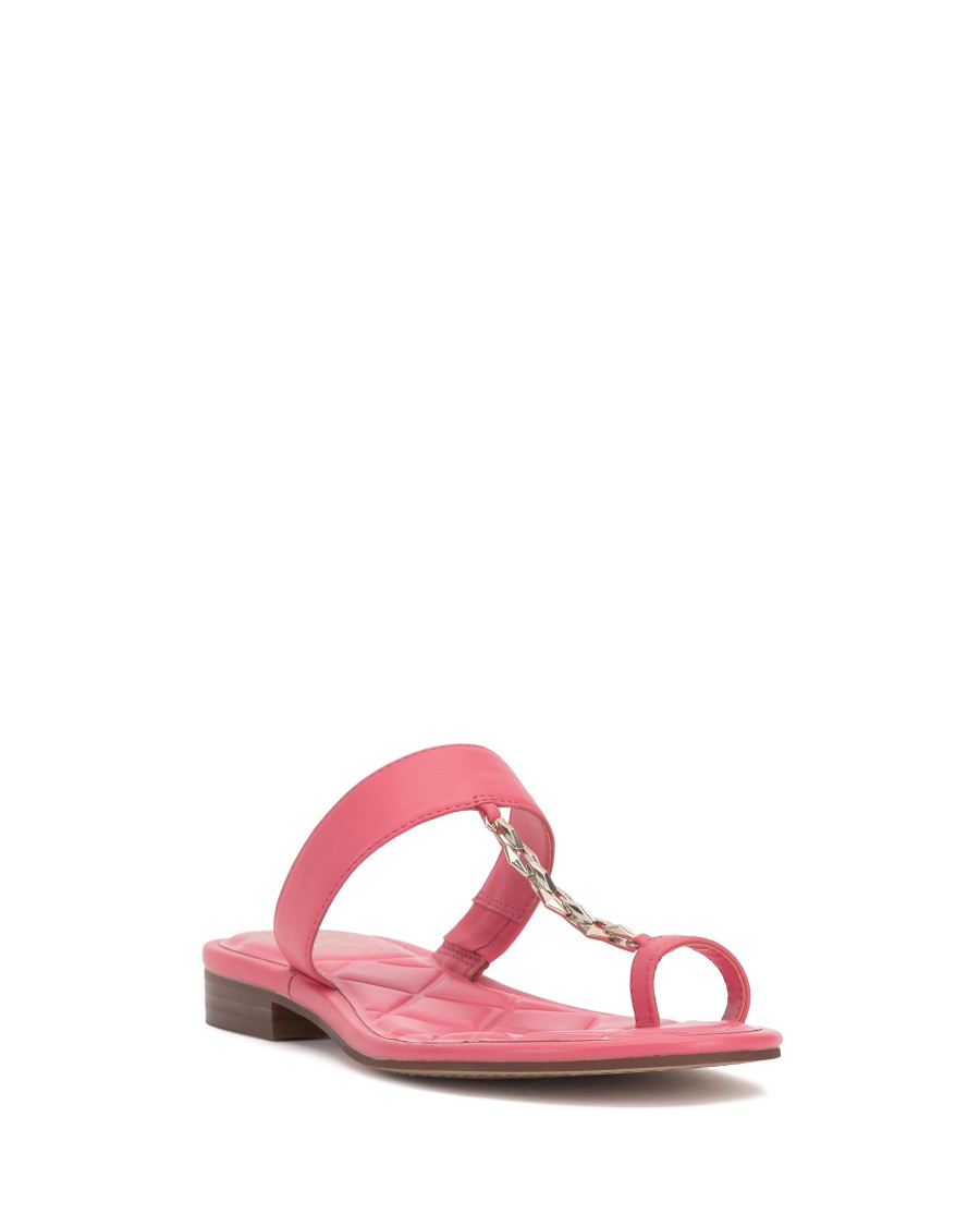 Vince Camuto Lexie Sandalo Catena Oro Tacco a Blocco