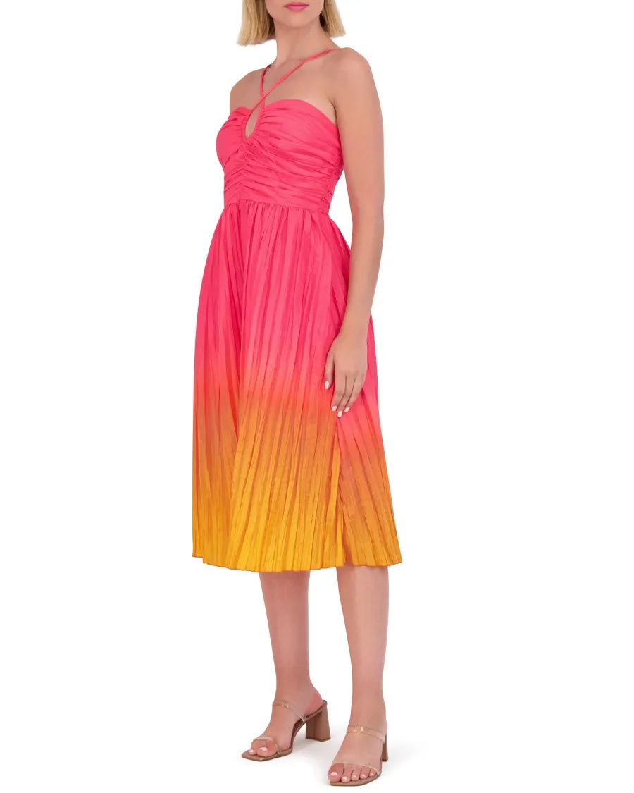 Vince Camuto abito midi taffetà donna fantasia sfumata