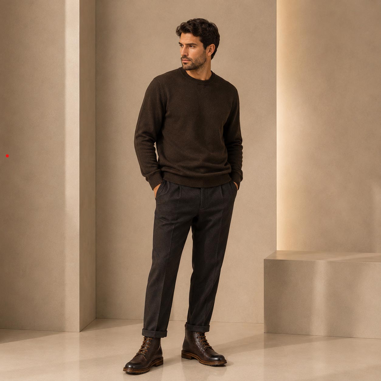Leonardo Shoes Seneca polacchino uomo pelle marrone scuro