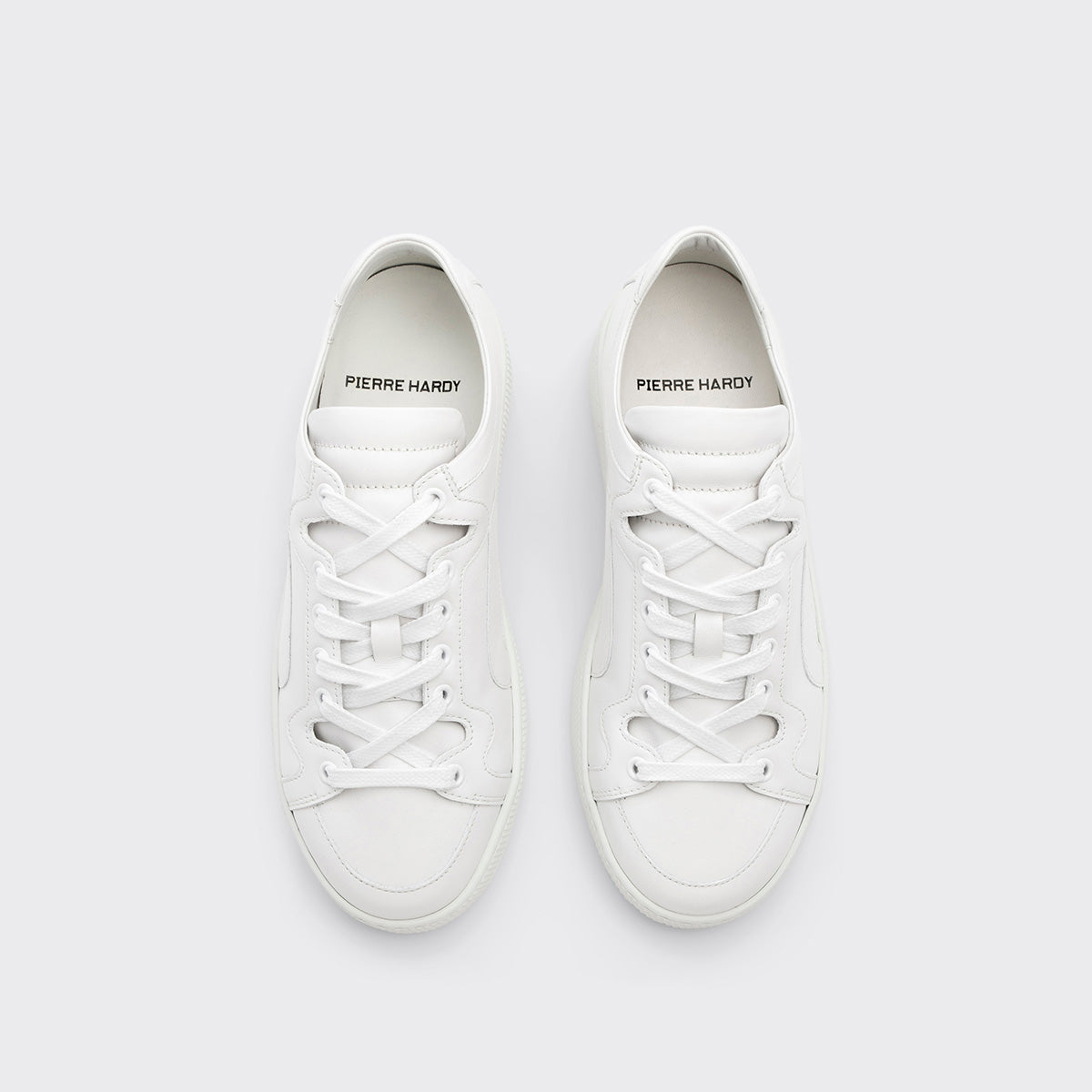 Pierre Hardy Alpha sneakers donna pelle bianca gomma