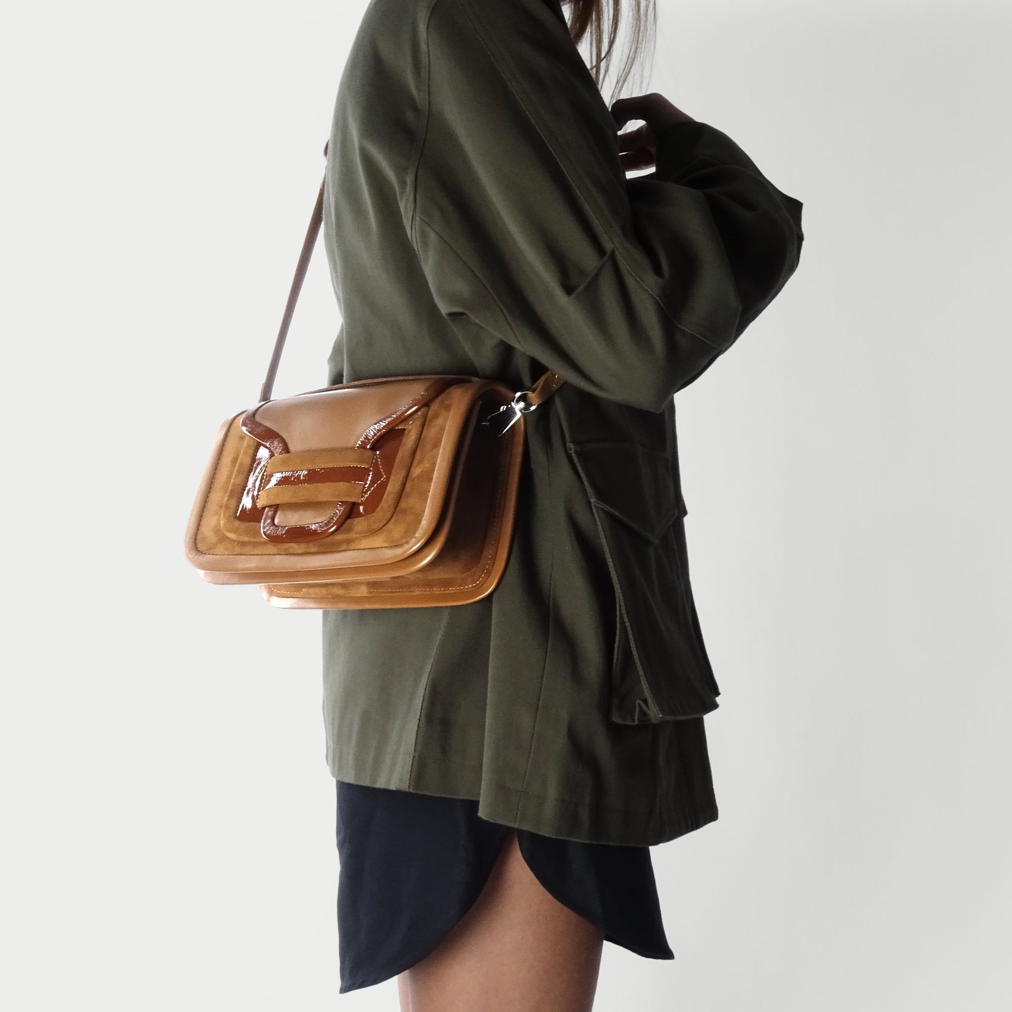 Pierre Hardy Alpha Maxi Handbag borsa donna marrone