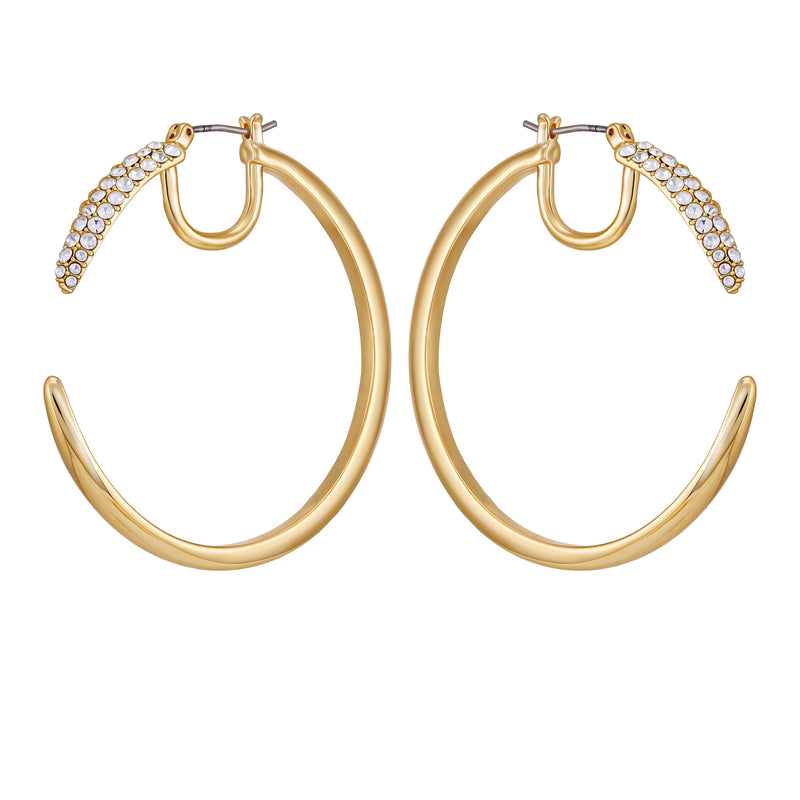 Vince Camuto Orecchini Cerchio Pavé Cristallo Oro 45mm