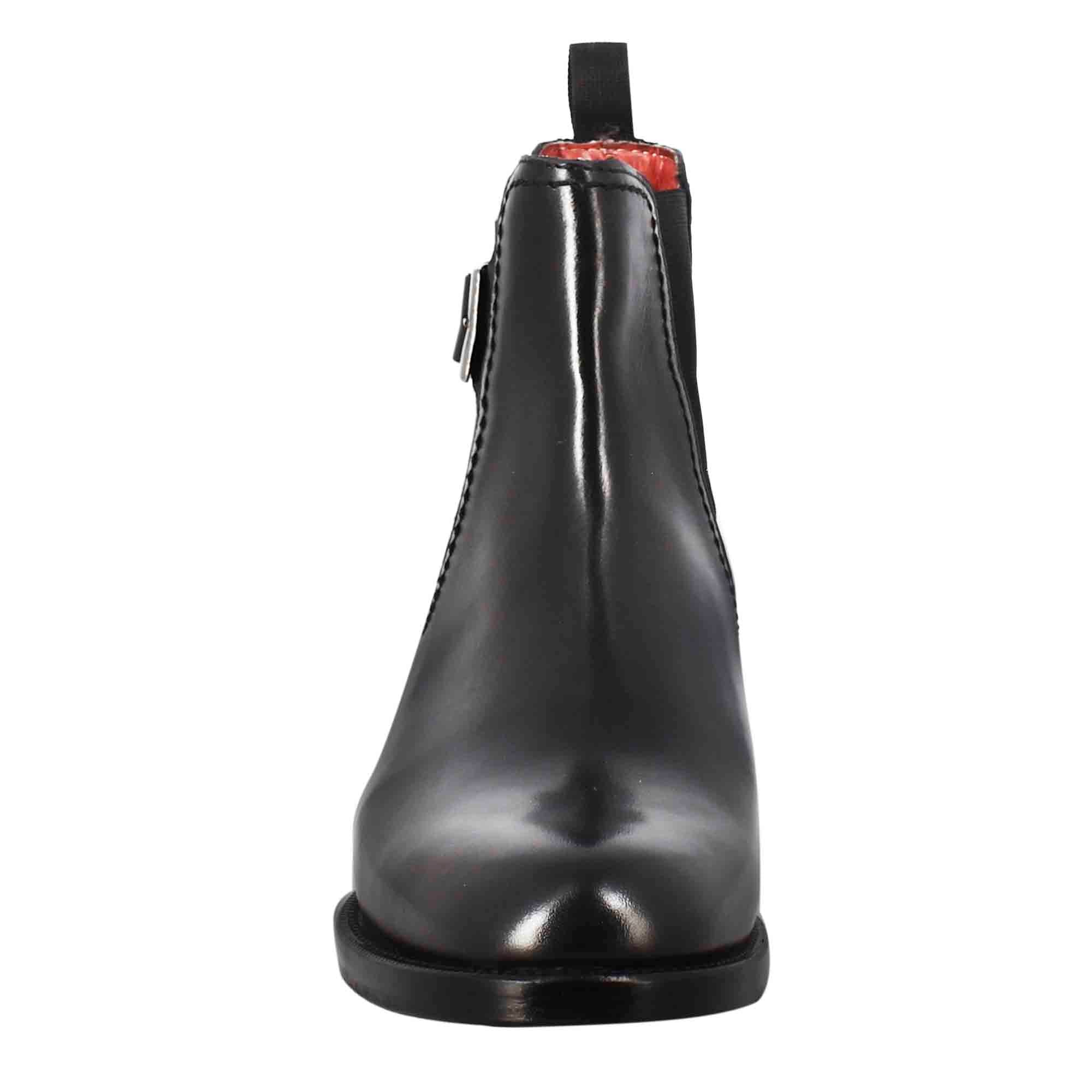 Leonardo Shoes Stivali Donna nero fibbia tacco basso pelle