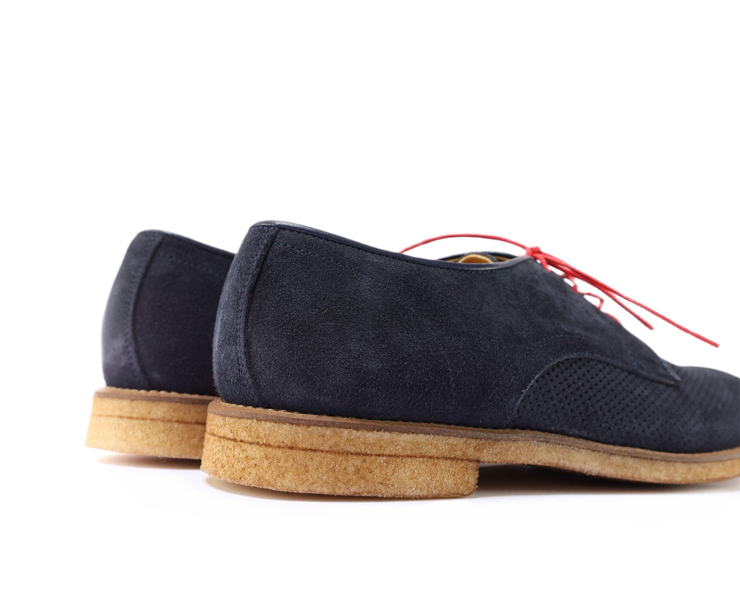 Ton Goût Derby Mister Blue scarpe uomo camoscio blu