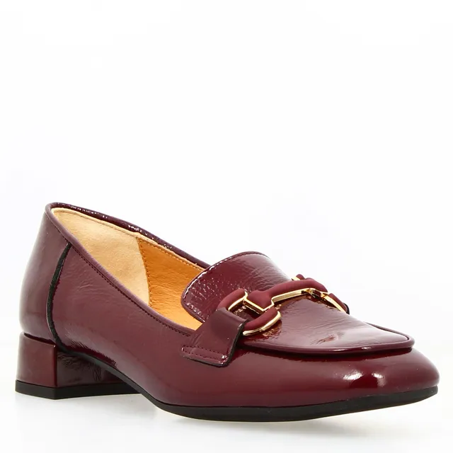 Leonardo Shoes Iris Bolgheri mocassino donna pelle bordeaux