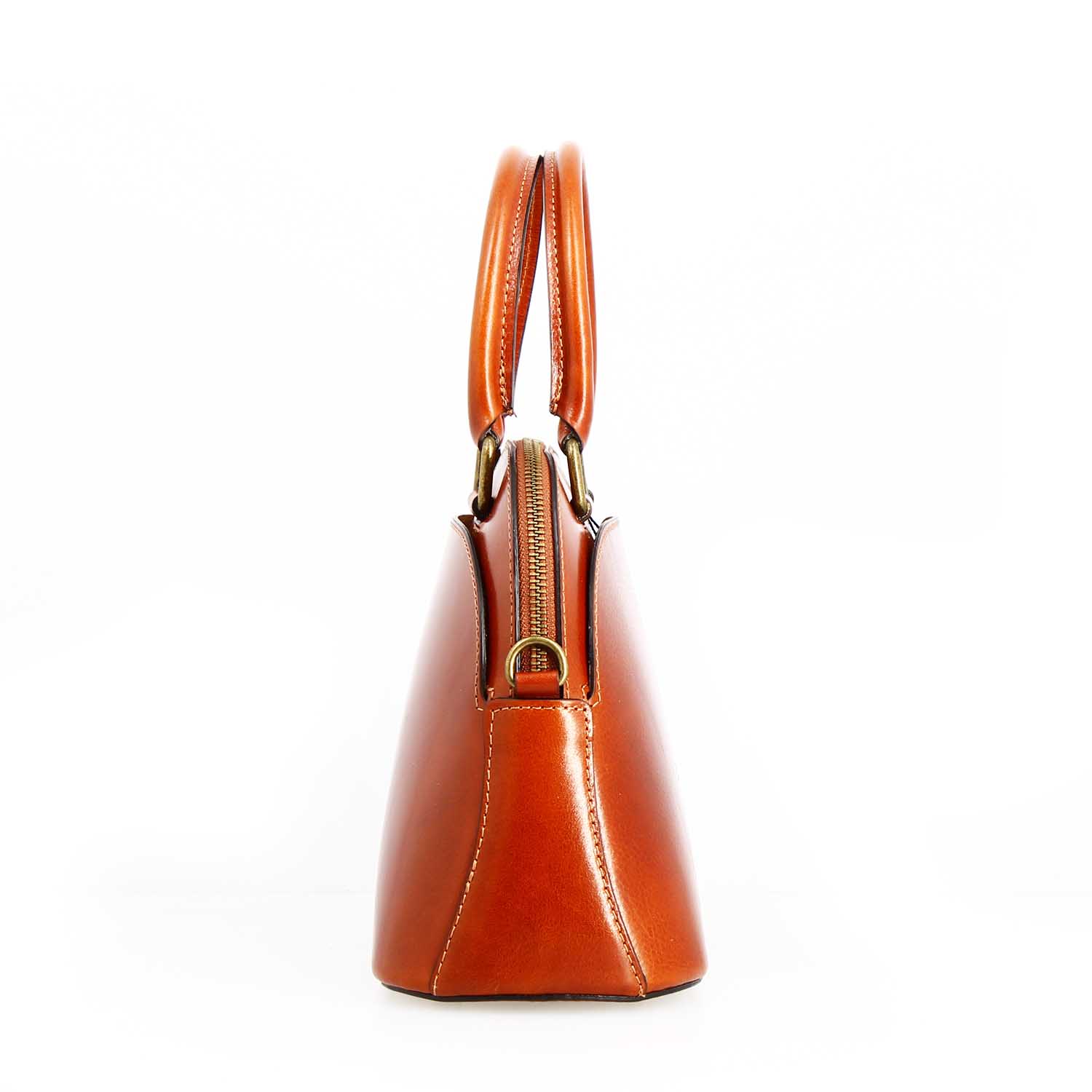 Leonardo Shoes Zaira borsa pelle marrone manico tracolla