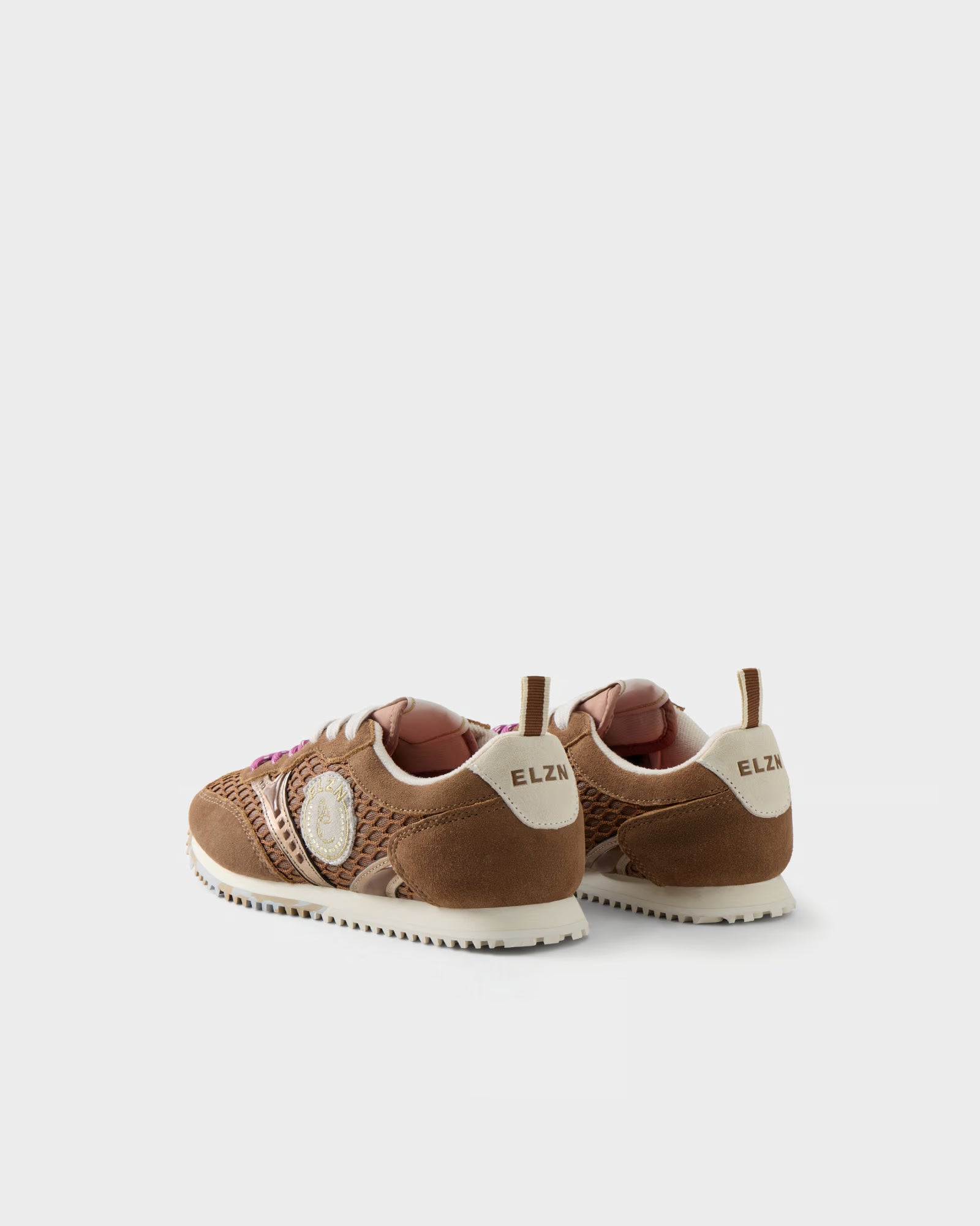 Elvio Zanon Sneakers Running in Suede e Rete Traforata