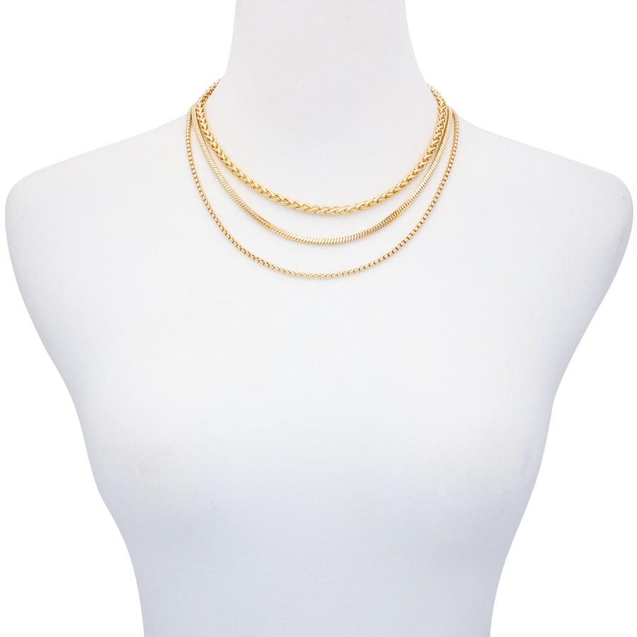 Vince Camuto set 3 collane a strati catena oro