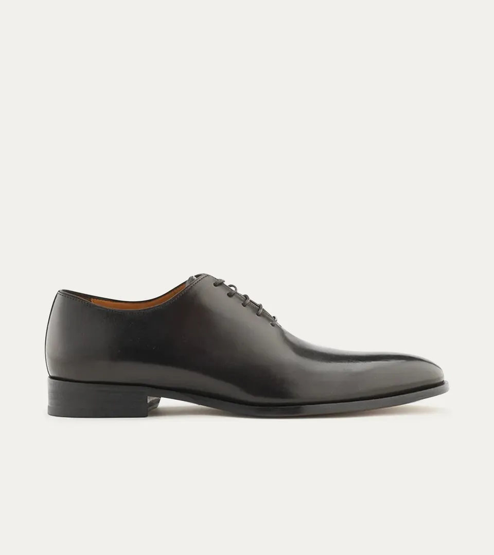 Ace Marks Carlo Wholecut Oxford scarpe oxford nere pelle