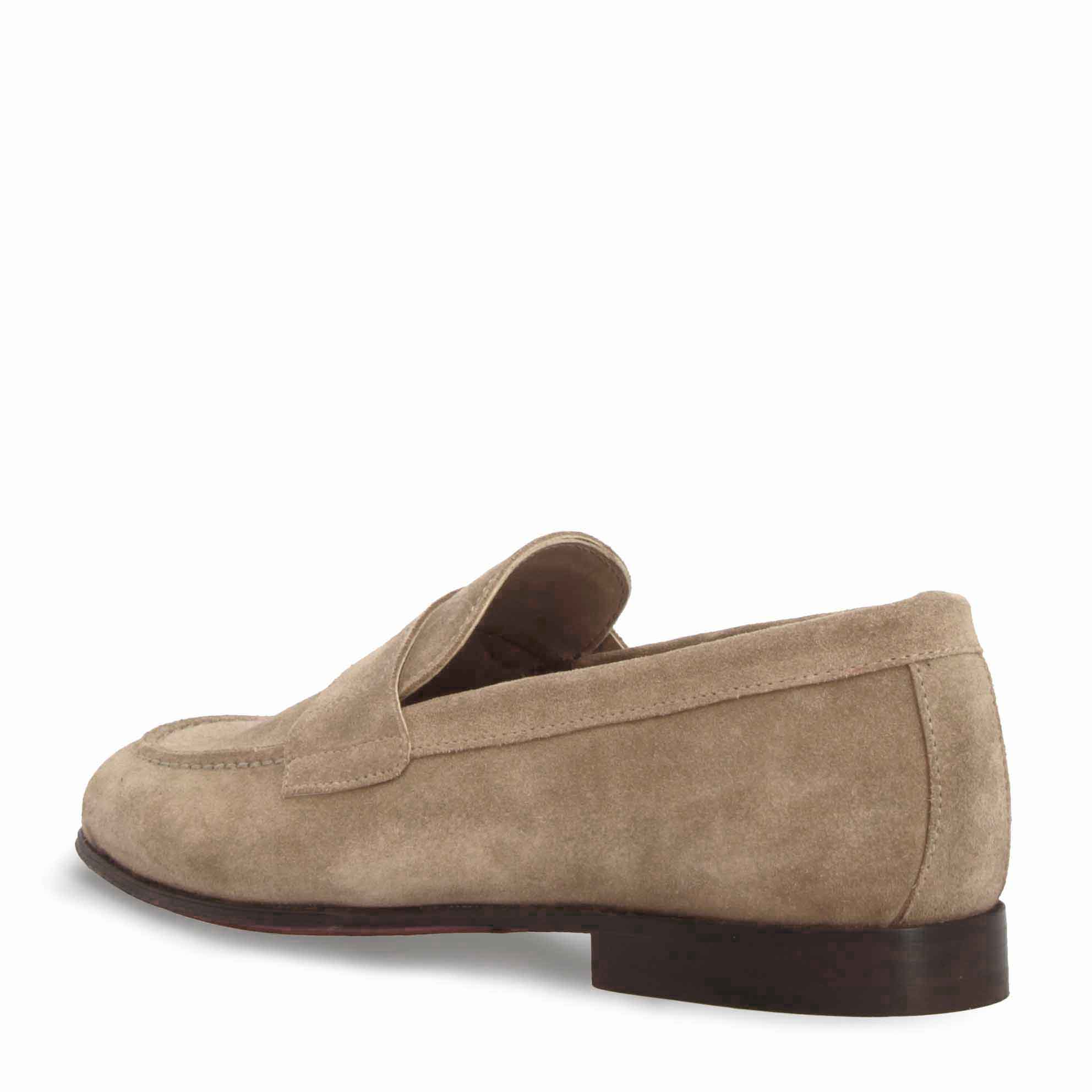 Leonardo Shoes Mocassini Uomo Navona Grigio Scamosciati