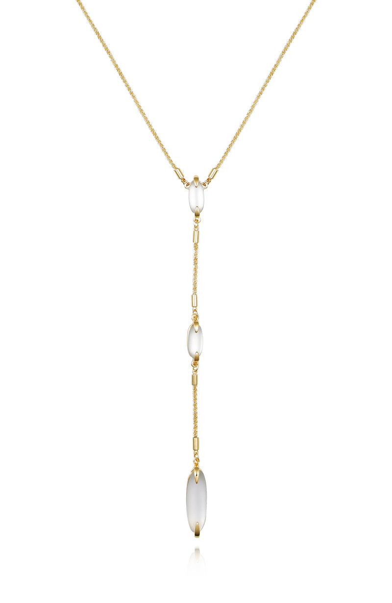 Vince Camuto Lungo Goldtone Stone collana pendente oro