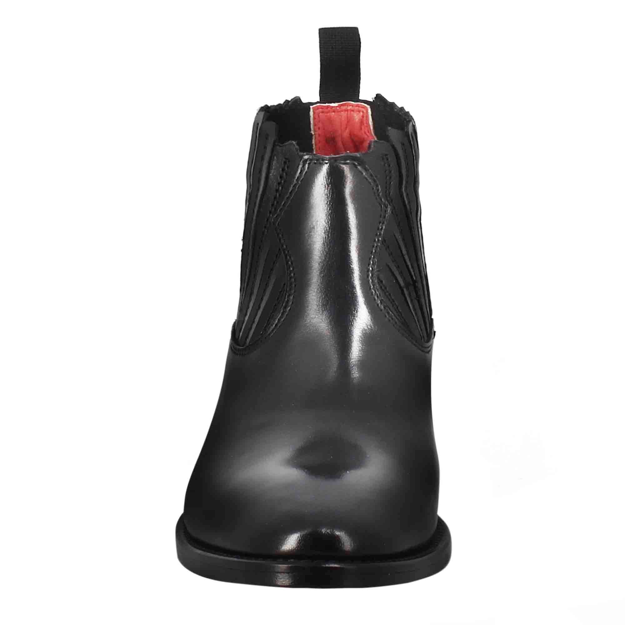 Leonardo Shoes Stivaletti Chelsea Donna Pelle Nero Elastici Blake