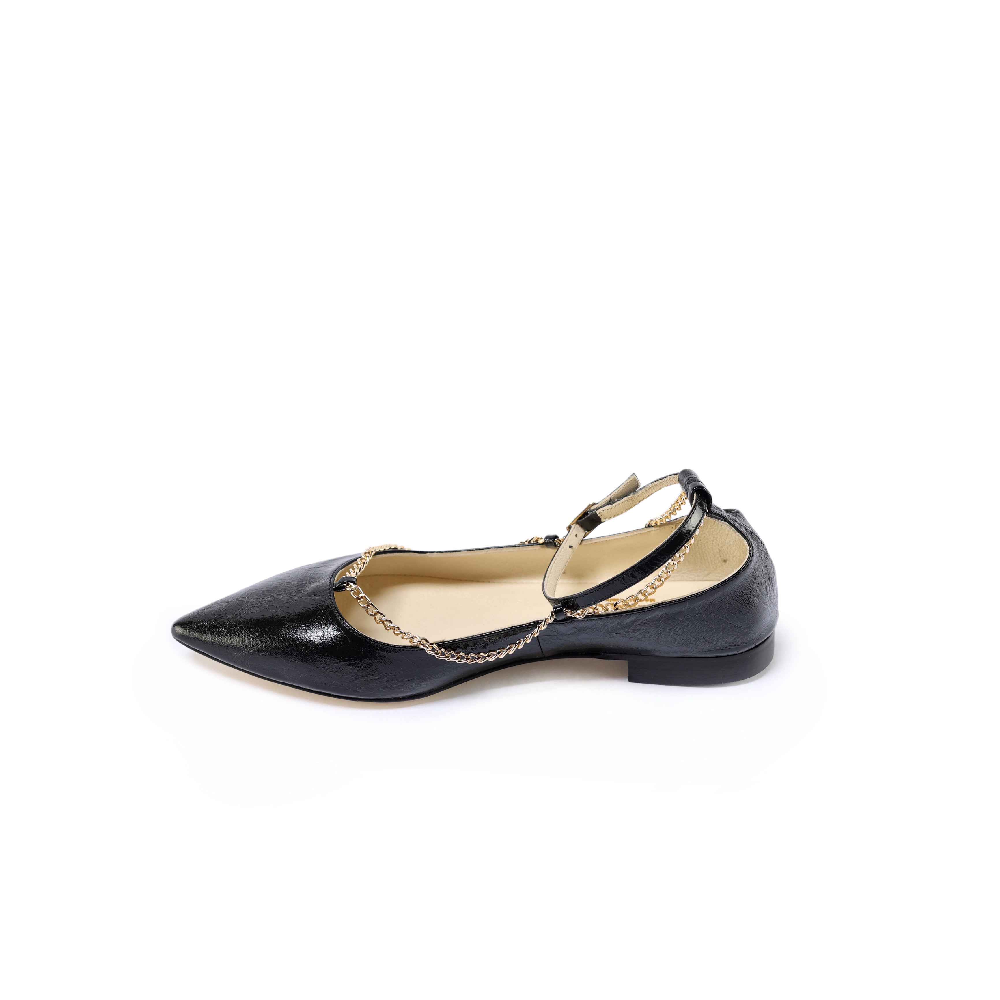 Ton Goût Eiffel Latex Nero ballerina pelle 36
