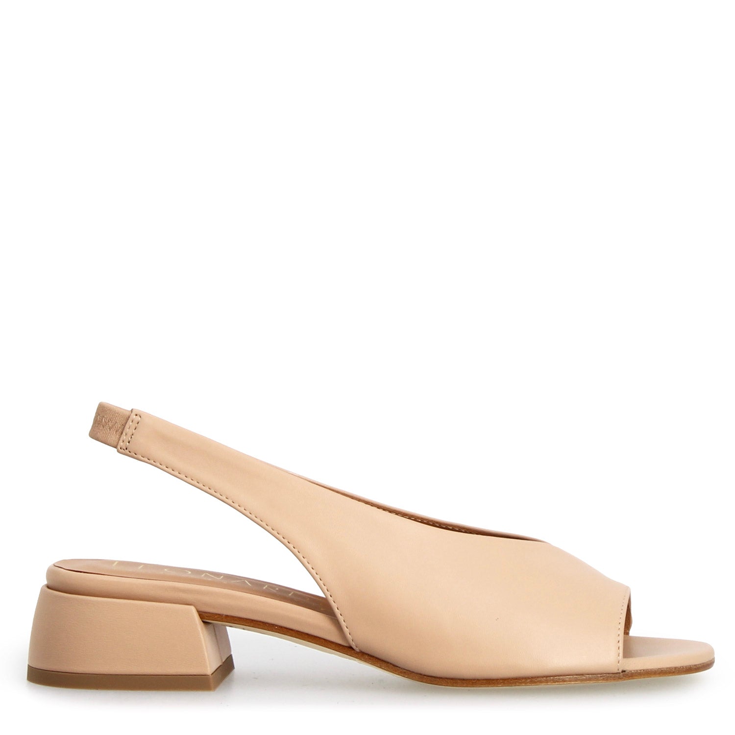 Leonardo Shoes Elettra sandalo donna pelle beige tacco 5 cm