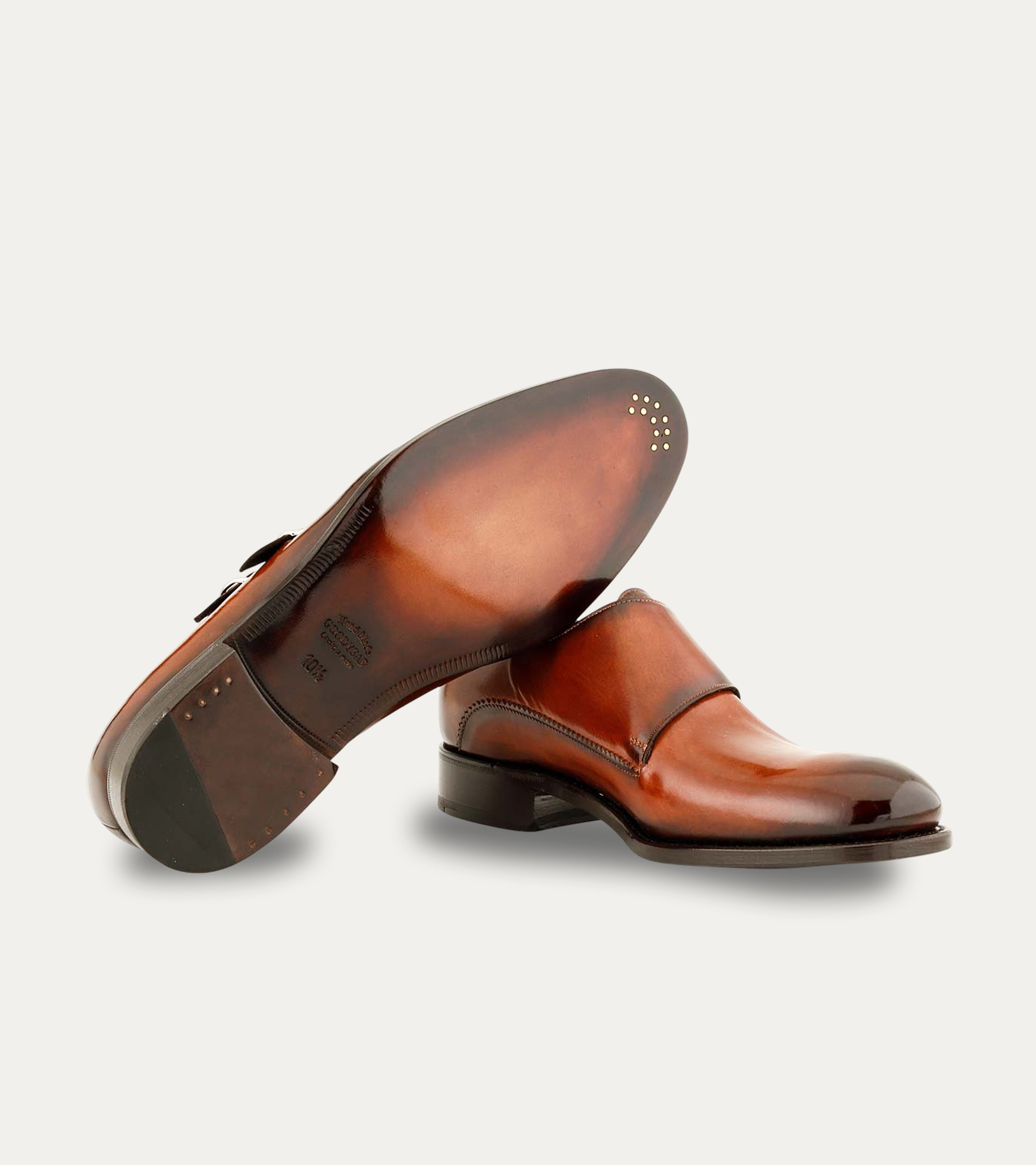 Ace Marks Alfie Monk Strap Uomo Cognac Pelle