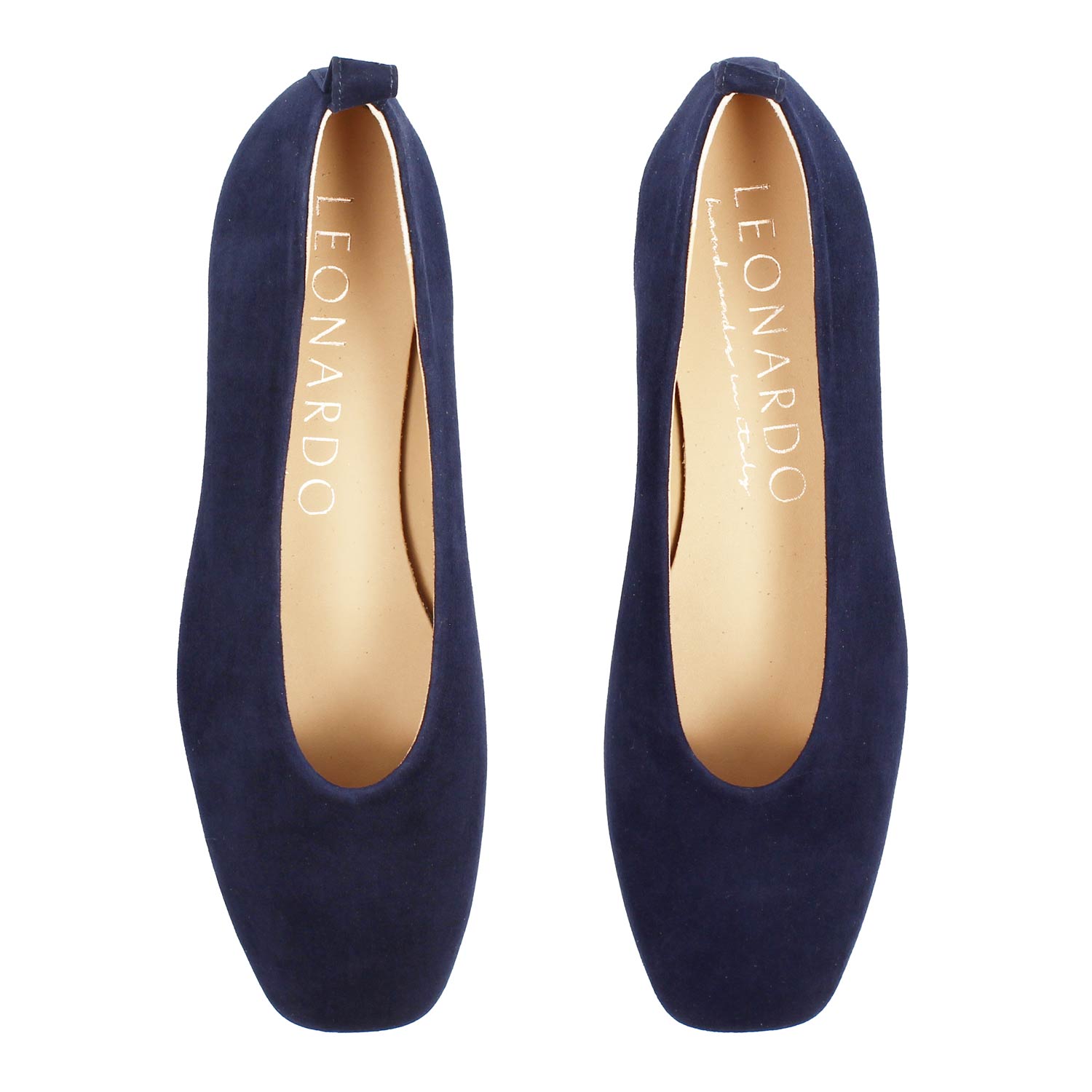 Leonardo Shoes Venere Cam Blu ballerine camoscio blu