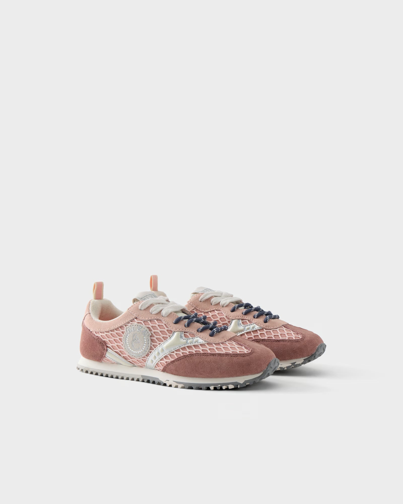 Elvio Zanon Sneakers Running in Suede e Rete Traforata