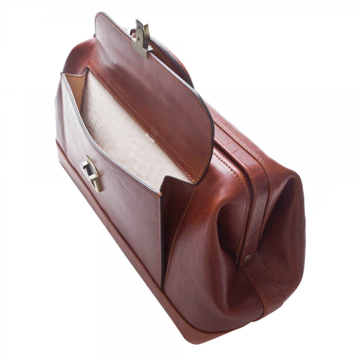 Leonardo Shoes Borse Uomo doctor bag marrone pelle