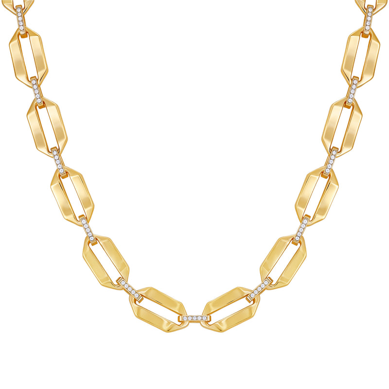 Vince Camuto Collana Maglie Oro Cristalli Oversize