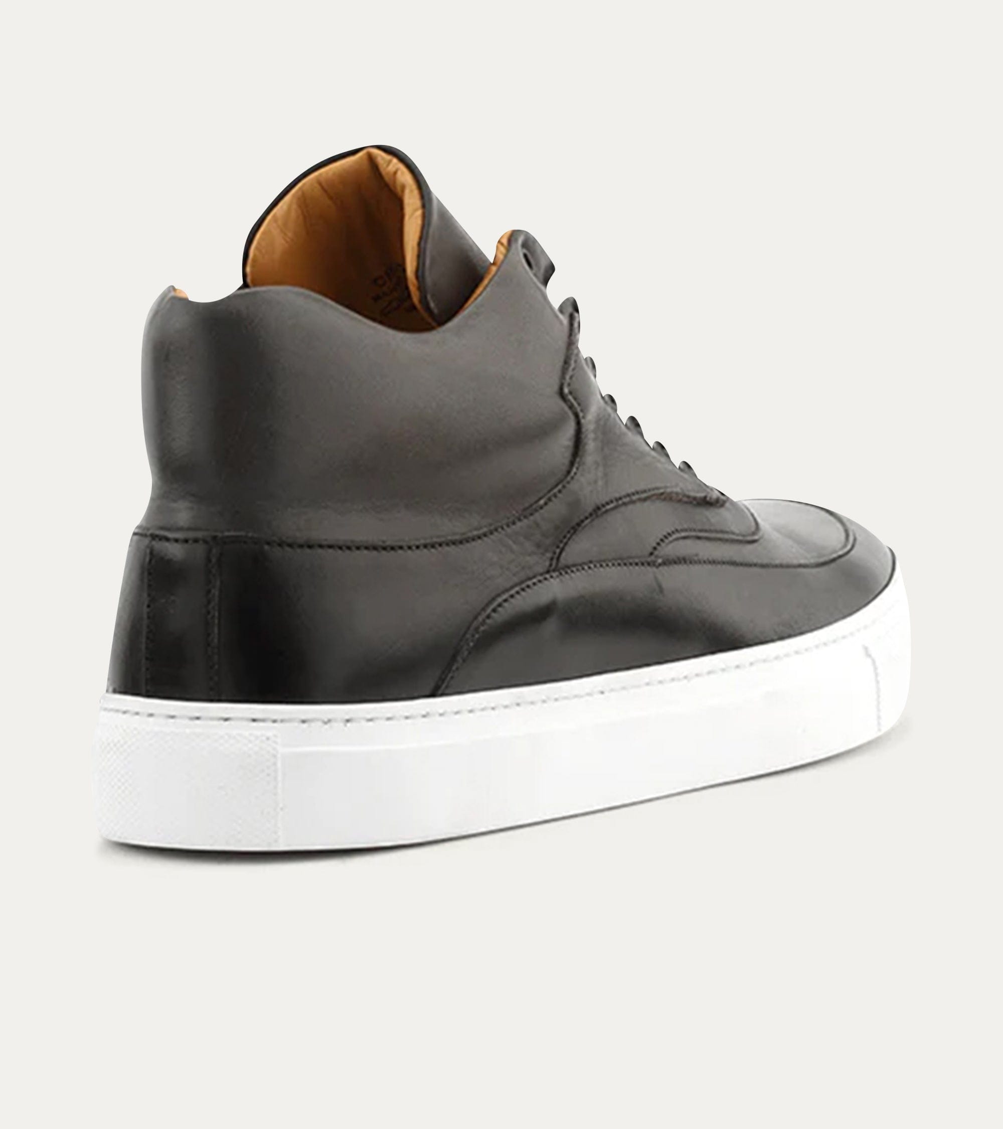 Ace Marks Maximo sneakers alte uomo pelle nero grigio fumo