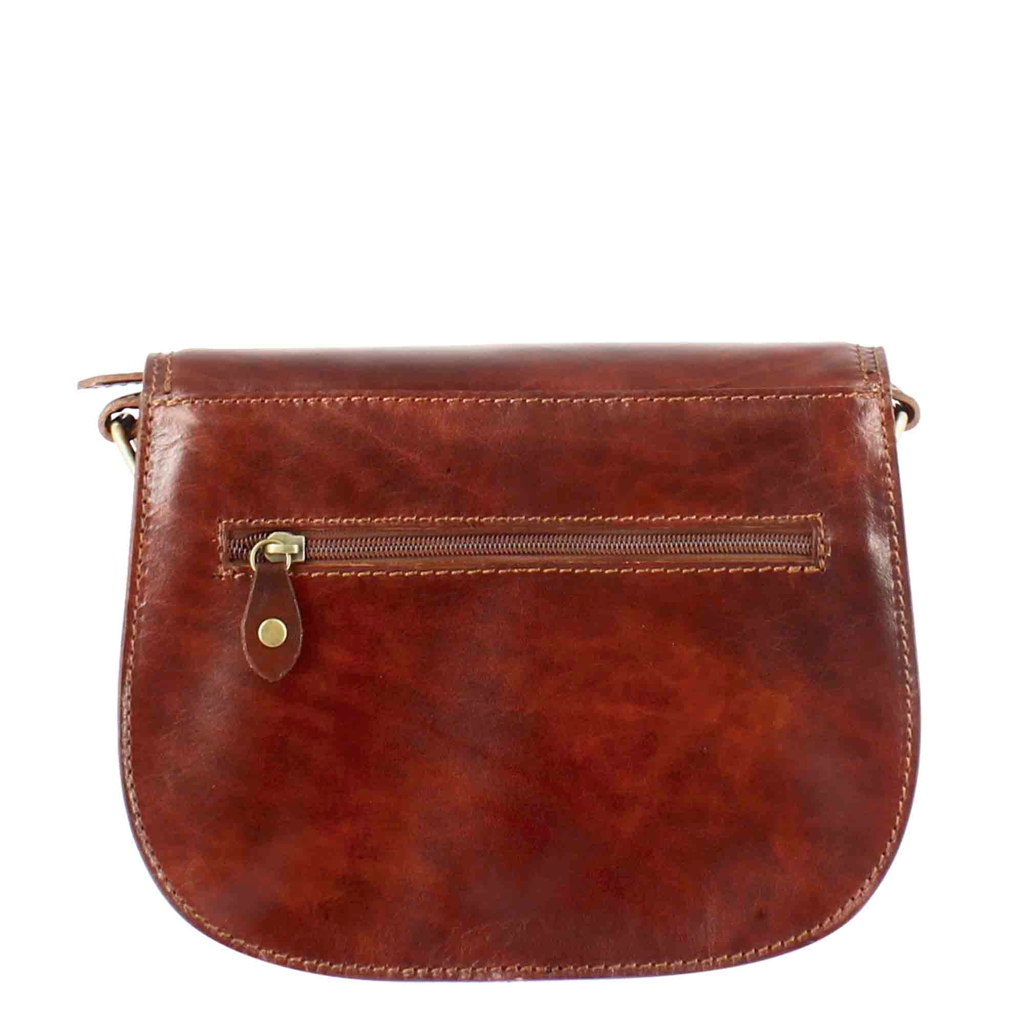 Leonardo Essential Borsa Spalla Pelle Marrone Scuro Tracolla Media