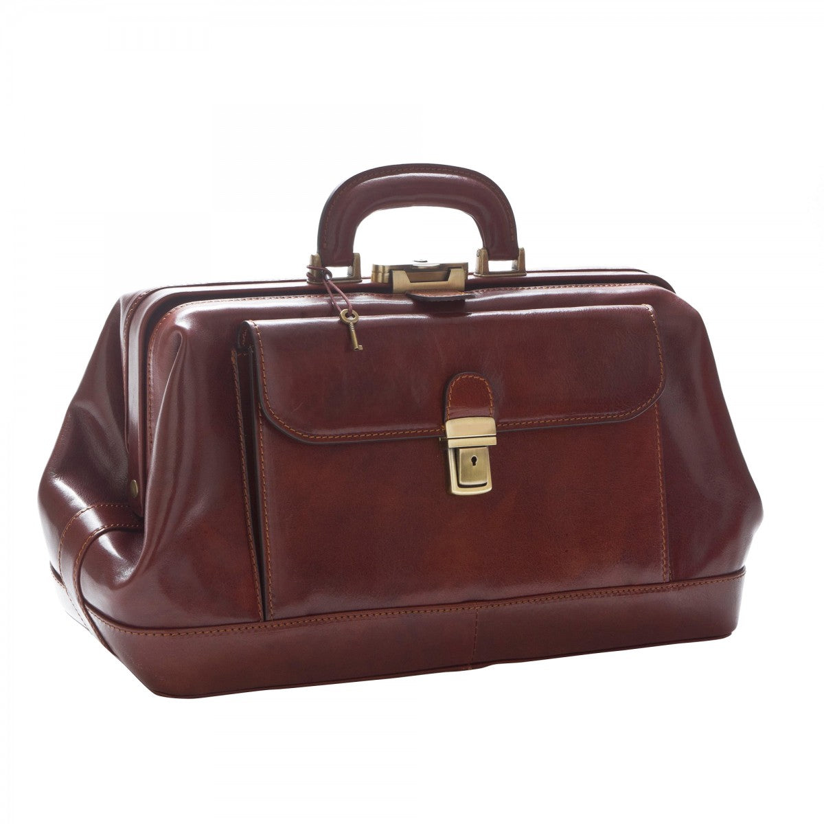 Leonardo Shoes Borse Uomo doctor bag marrone pelle
