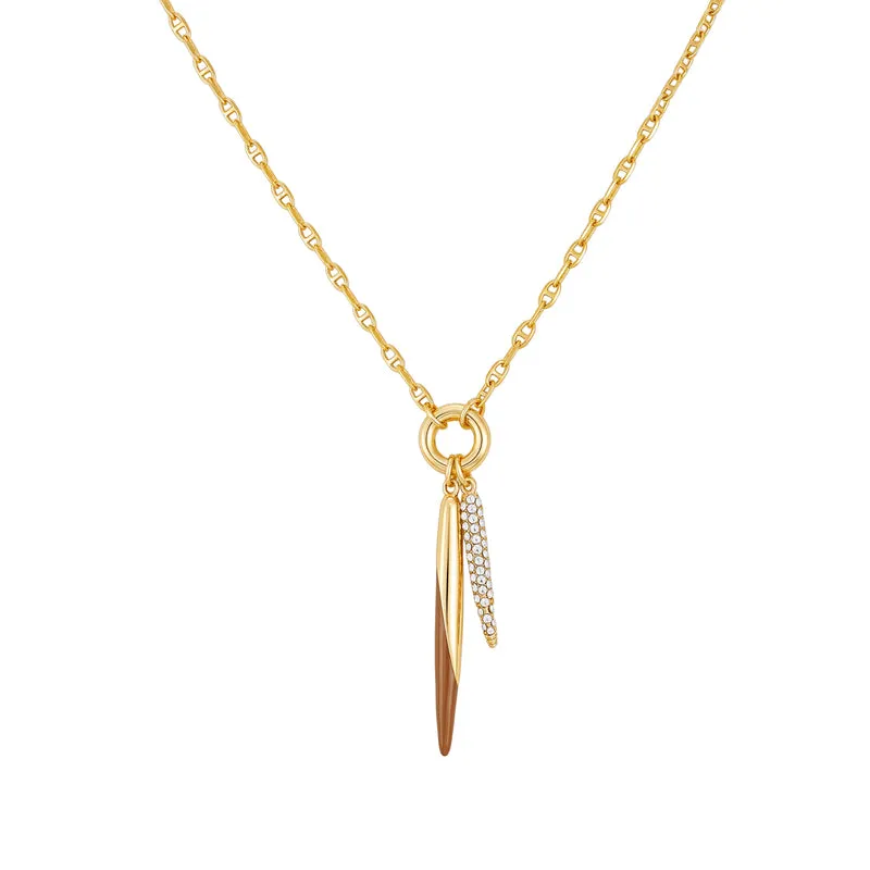 Vince Camuto Doppio Ciondolo Collana oro doppio pendente