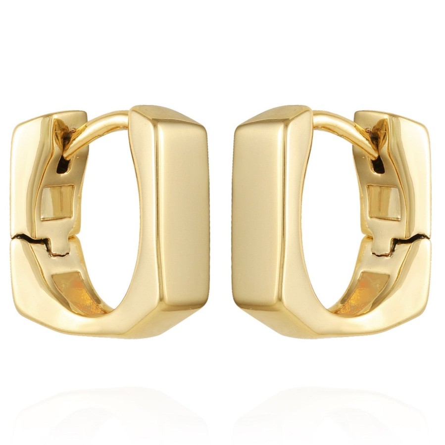 Vince Camuto orecchini huggie rettangolari oro ottone