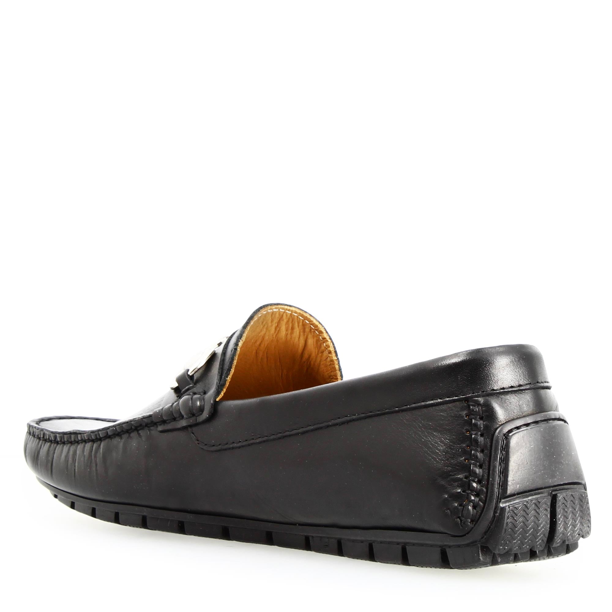 Leonardo Shoes Ulisse 20 Mocassino Pelle Nero Morsetto