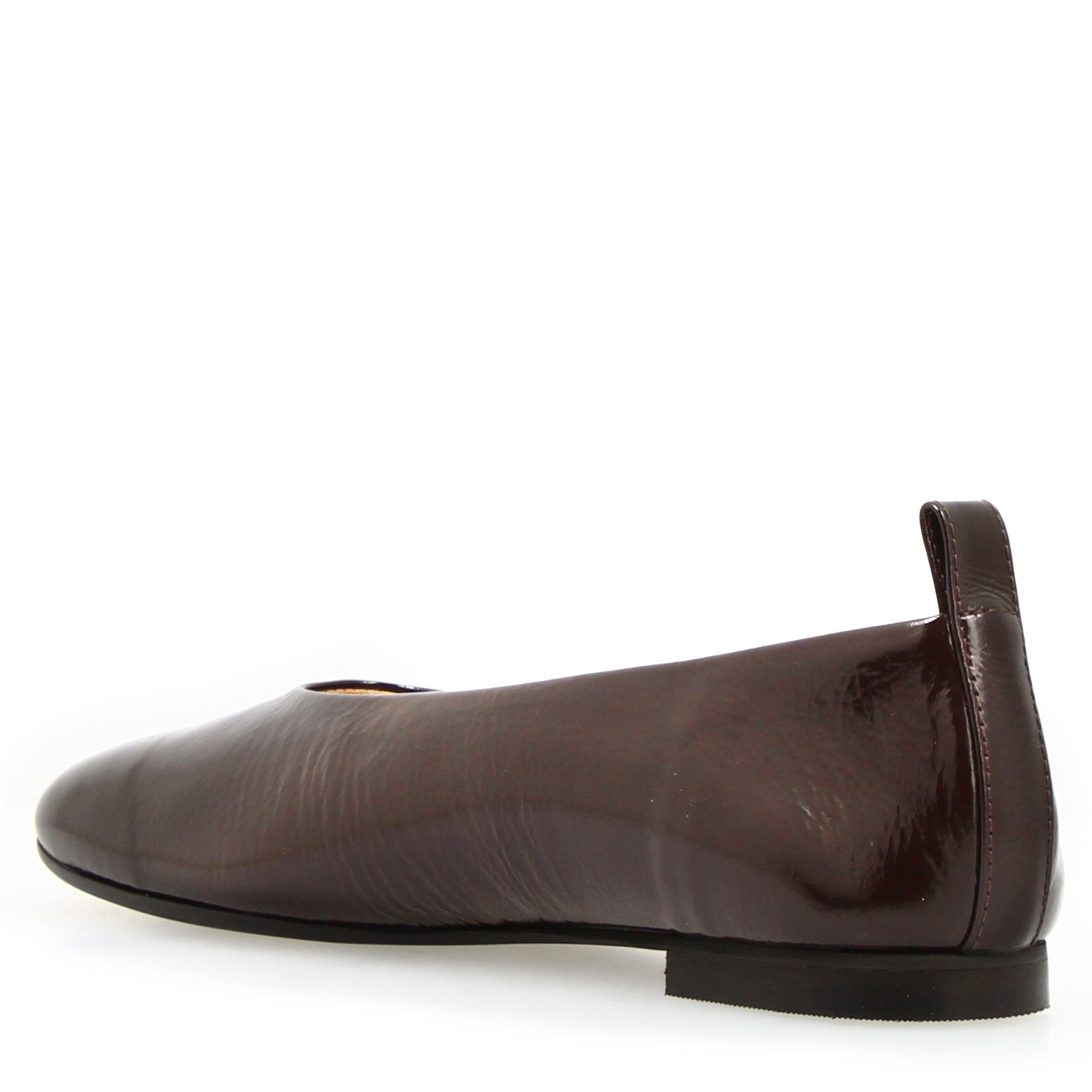 Leonardo Shoes Venere Ballerine Donna Marrone Punta Squadrata