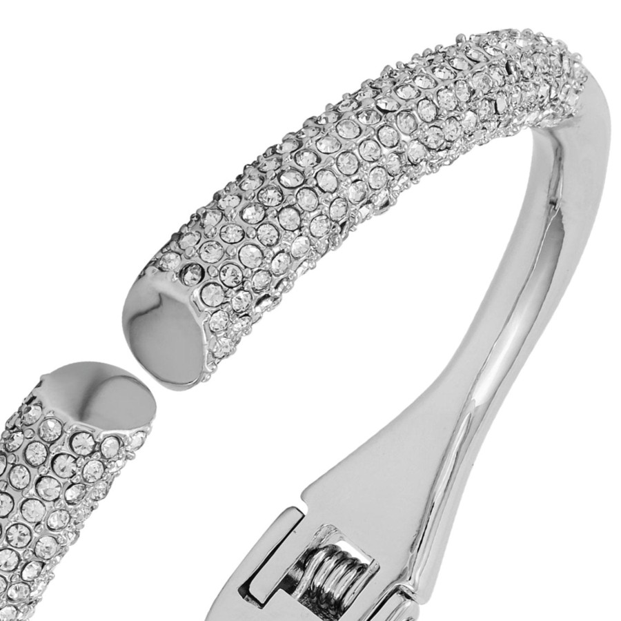 Vince Camuto bracciale rigido argento pietre pavé