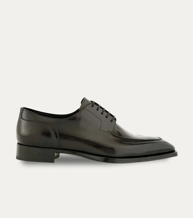 Ace Marks Michael Stitch Toe Blucher scarpe derby nere pelle