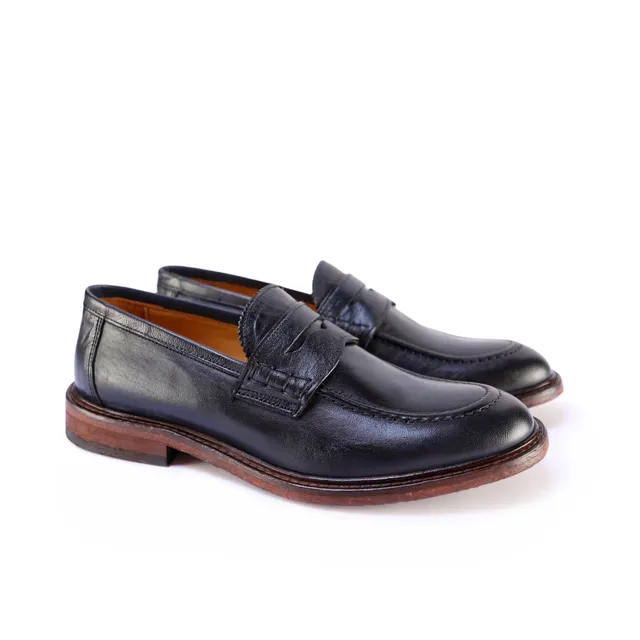 Ton Goût College Mocassino Uomo Blu 45 Montone