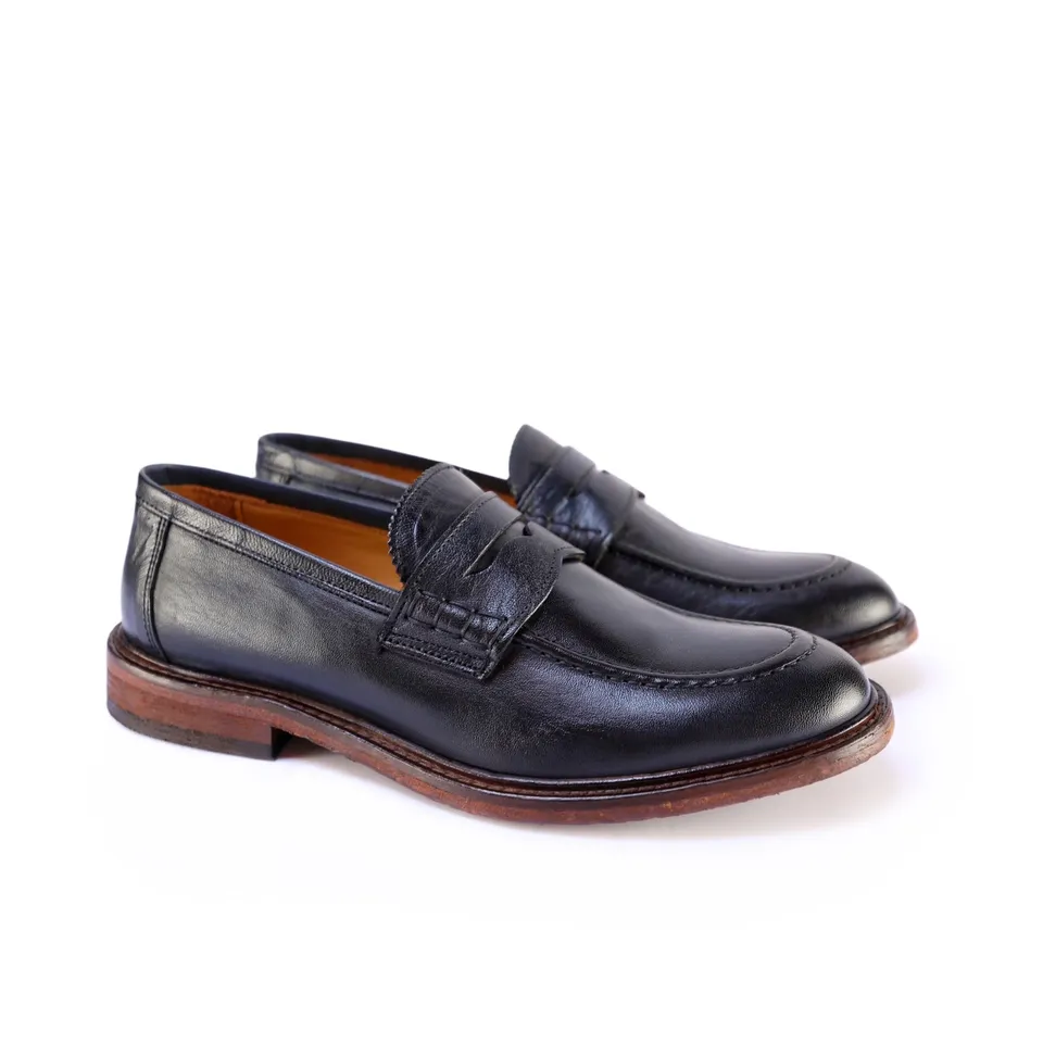 Ton Goût College Mocassino Uomo Blu 45 Montone