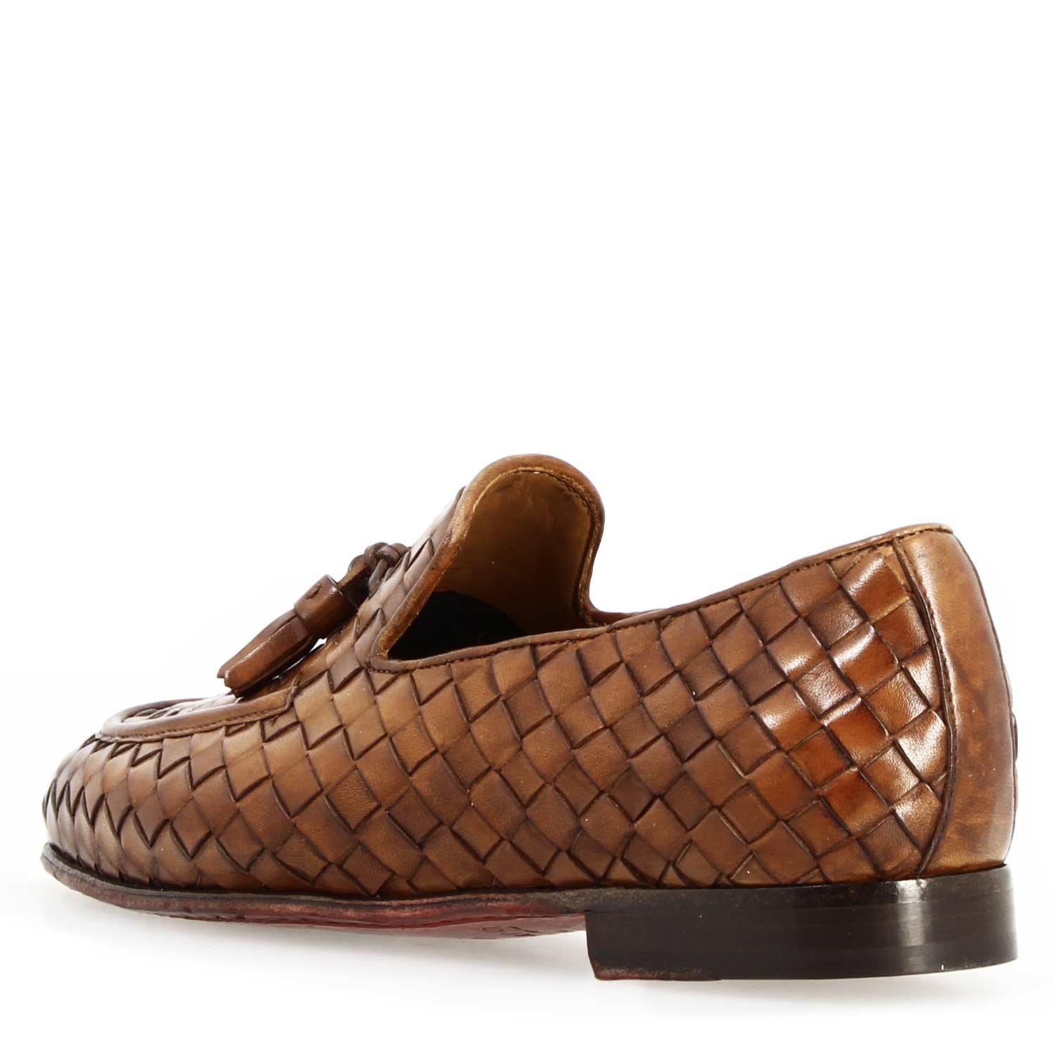 Leonardo Shoes Giuliano mocassini uomo marrone nappine