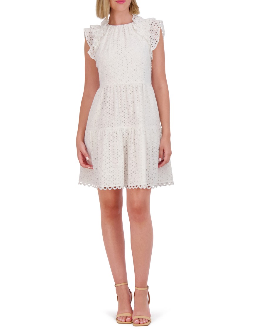 Vince Camuto Abito a Balze con Volant Abito Donna Occhielli