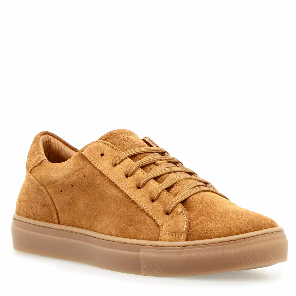 Leonardo Shoes Sneakers Uomo Pitagora Marrone pelle scamosciata