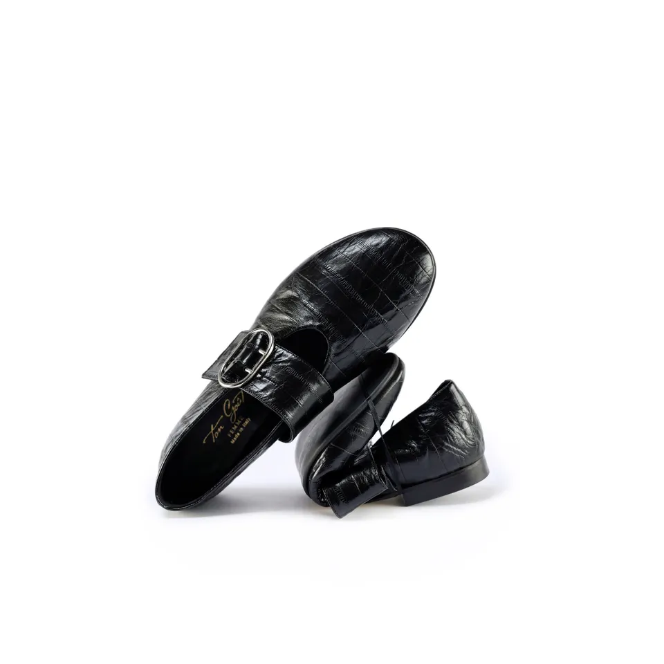 Ton Goût Claire Ballerina donna nappa nera tacco 2 cm