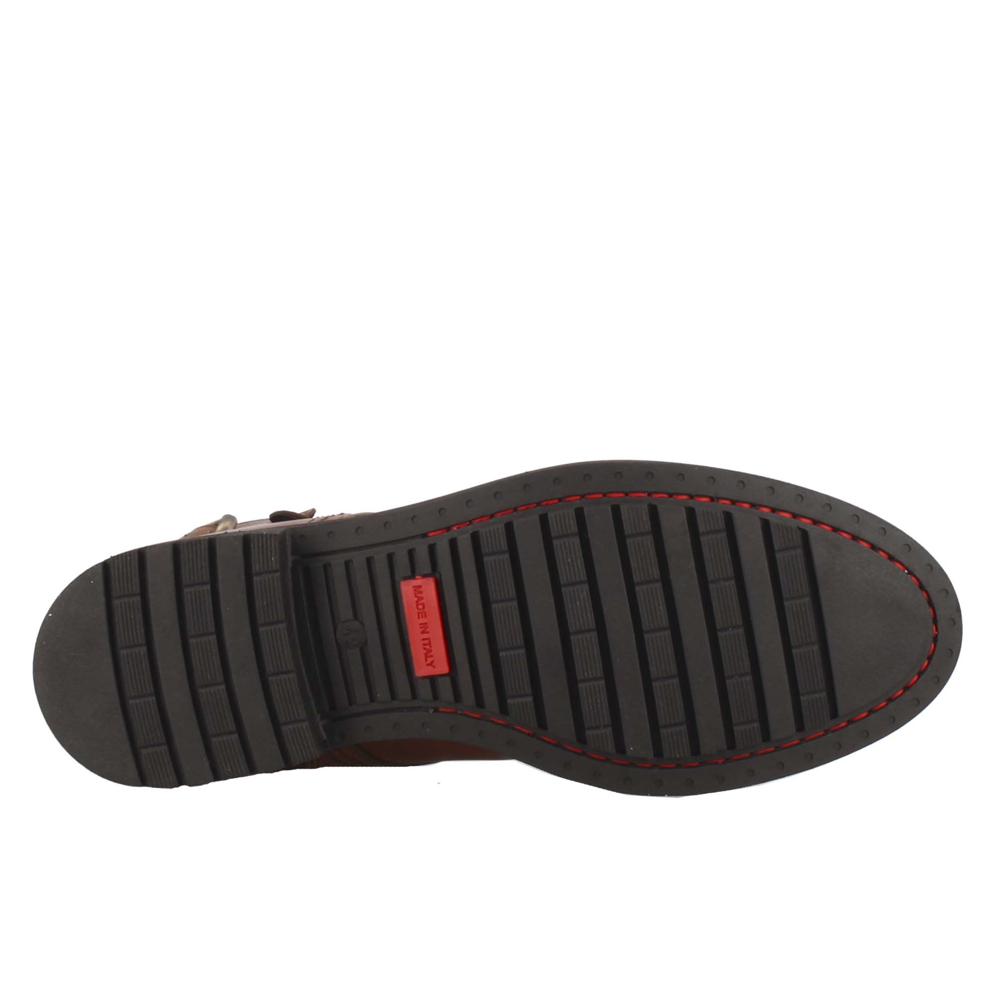 Leonardo Shoes BF-20 stivaletti uomo pelle marrone