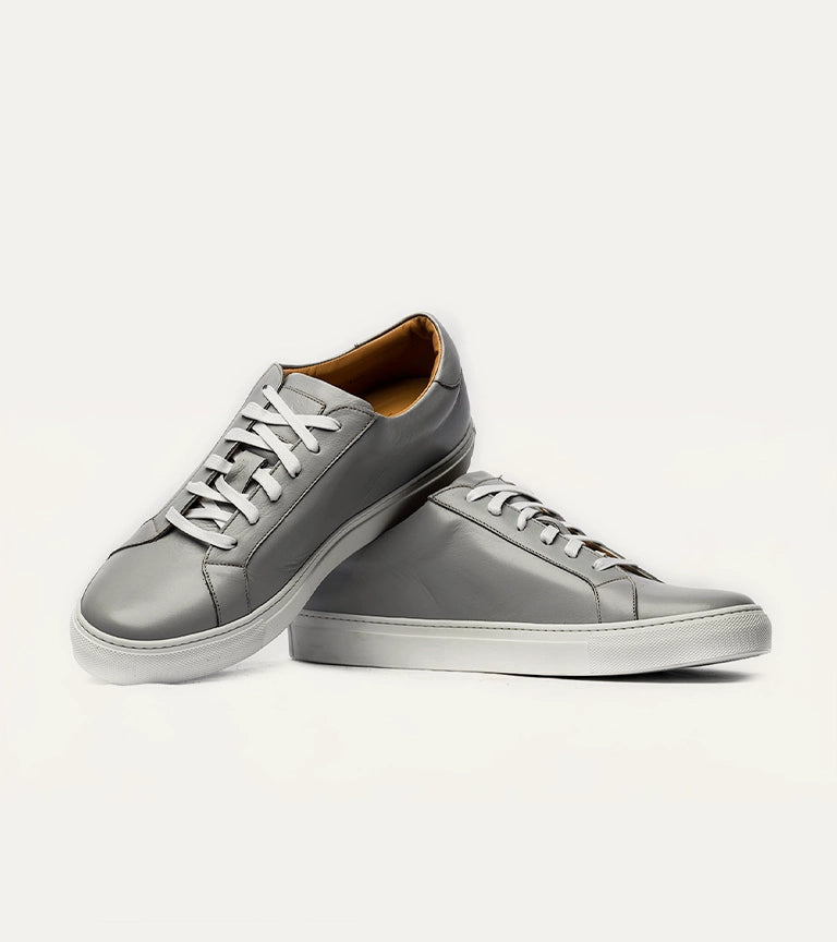 Ace Marks Duke sneaker uomo pelle grigia Light Grey
