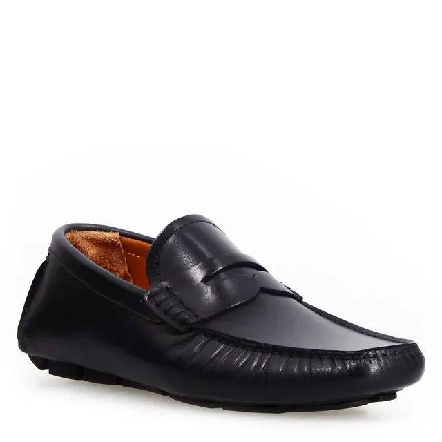 Leonardo Shoes Tiberio mocassini uomo blu pelle liscia