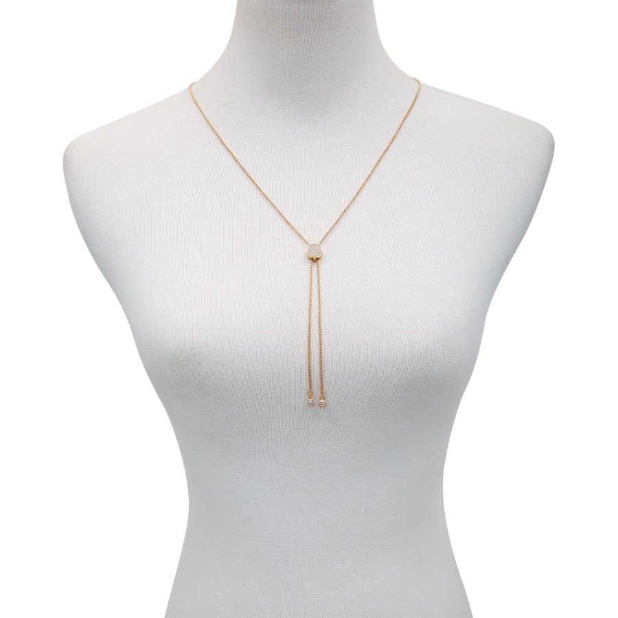 Vince Camuto Collana Bolo cursore pavé oro donna