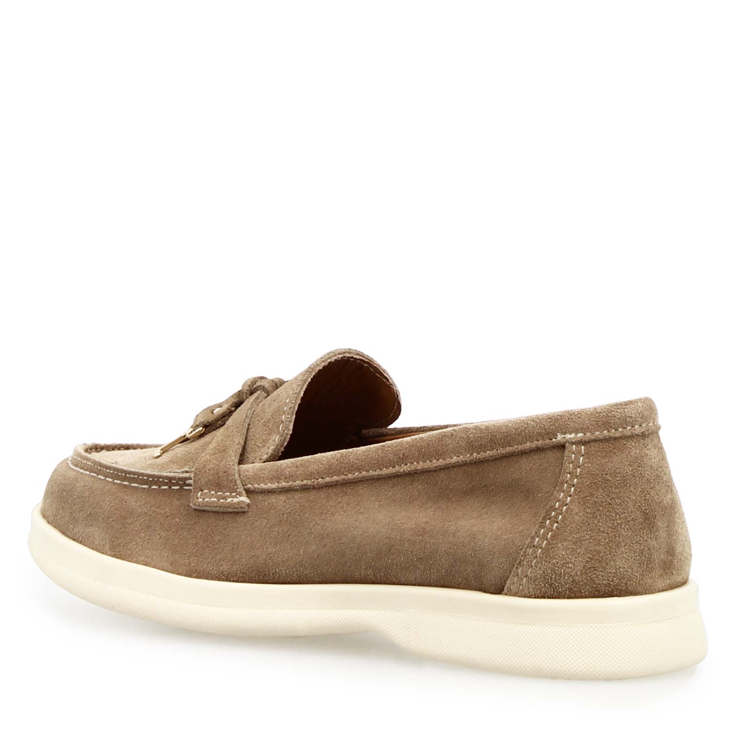 Leonardo Shoes Vellaria mocassini donna marrone camoscio