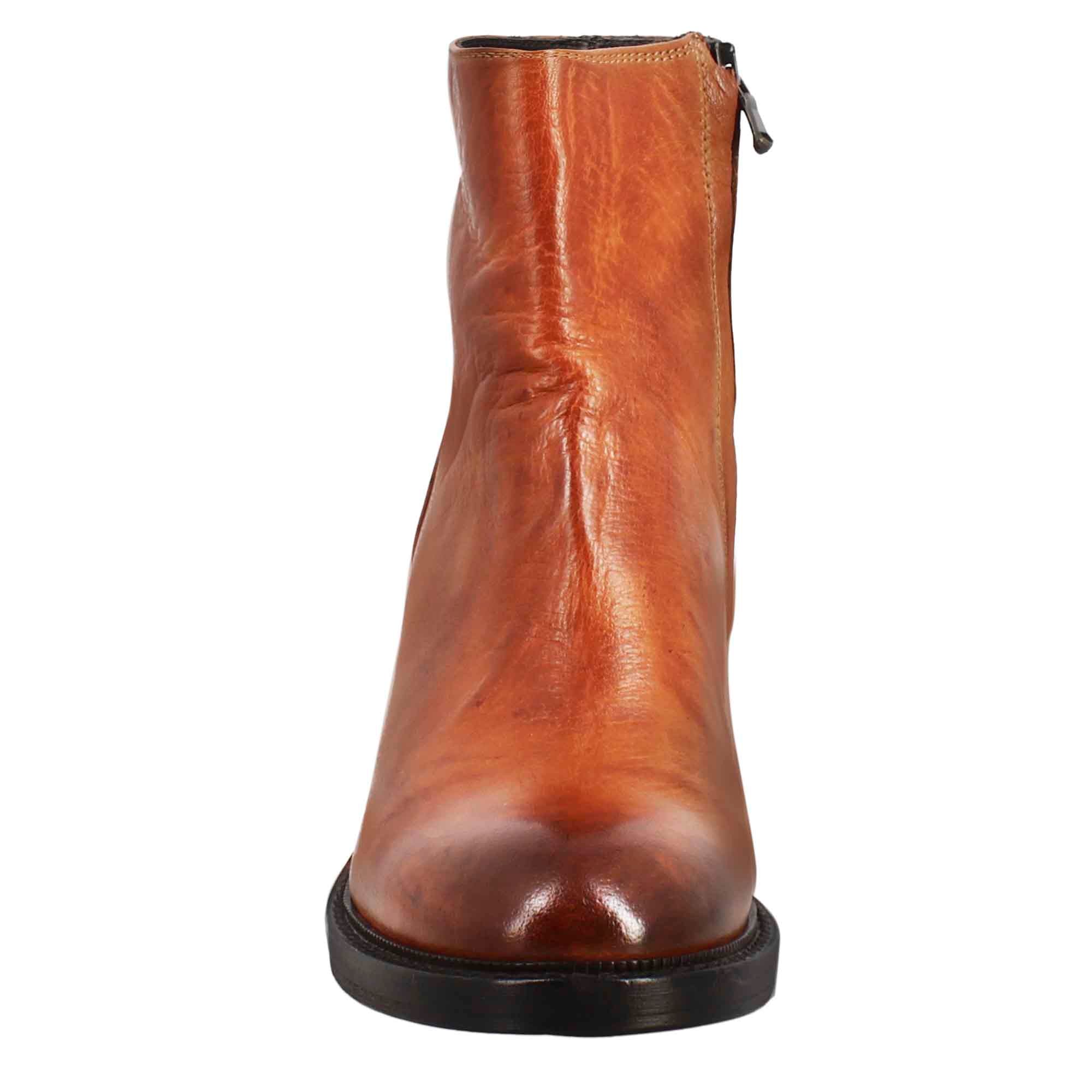 Leonardo Shoes Diver stivaletti pelle cuoio effetto vintage